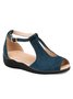 Bequem Sohle Marineblau Ausgehöhlt Peep-Toe-Sandalen