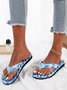 Urlaub Camo Print Nylon Strand Zehentrenner