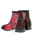 Retro Bestickt Geblümt Spitzennähte Kleid Sandale Stiefelette