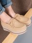 Leder Veloursleder Quaste Schleife Klassisch Keil Plateau-Schuhe