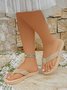 Strand Flip-Flops Aprikosengelb Geflochten Hanf Seil Wasserdicht Noracora