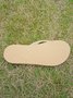 Strand Flip-Flops Aprikosengelb Geflochten Hanf Seil Wasserdicht Noracora
