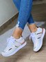 Damen Farbblock Lässig Schnürung Sneakers