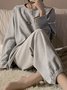 Bequem und Weich Blusen & Shirts Hose Freizeitkleidung Zweiteiliges Set Große Größen