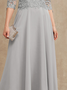 Spitze Abendkleid/Brautkleid Rundhals Regelmäßige Passform Kleid Noracora