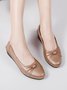 Bequem Weich Sohle Schleife Spitz Keil Schuhe