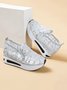 Fashion Paillette Atmungsaktiv Mesh Slip On Plateau Sneakers