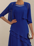 Lässig Unifarben Kleid