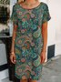 Weit Abstrakt Jersey Freizeitkleid