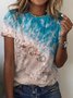 Meer Weit Jersey Lässig T-Shirt
