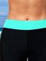 Farbblock Print Lässig Bikini Unterseite