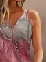 Weit Jersey Gekerbt Lässig Tanktop Oberteile