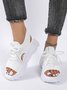 Atmungsaktiv Ausgehöhlt Schnürung Vorderseite Slip On Sportsandalen