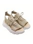 Atmungsaktiv Ausgehöhlt Schnürung Vorderseite Slip On Sportsandalen