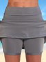 Sport Unifarben Bikini Unterseite