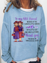 Einfach Rundhals Textbriefe Sweatshirt