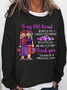 Einfach Rundhals Textbriefe Sweatshirt