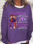 Einfach Rundhals Textbriefe Sweatshirt