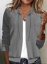 Kapuze Langarm Unifarben Regelmäßig Mikroelastizität Weit Mit Kapuze Jacke für Damen