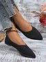 Lässig Unifarben Atmungsaktiv Slip On Flach Flache Schuhe