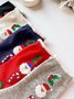 1 Paar Damen Weihnachten Kartoon Weihnachtsmann Elch Über den Wadensocken