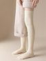 1 Paar Damen Hochelastisch Bequem Wollmischung Overknee-Socken