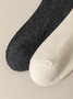 1 Paar Damen Hochelastisch Bequem Wollmischung Overknee-Socken