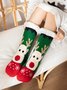 Weihnachten Kartoon Elch verdicken Rutschfest Socken für den Boden