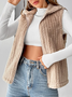 Damen Unifarben Vlies Weit Tanktop
