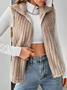 Damen Unifarben Vlies Weit Tanktop