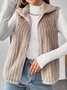 Damen Unifarben Vlies Weit Tanktop