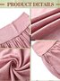 Lässig Unifarben Lang Elastische Taille Tasche Patchwork Hose