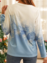Lässig Weihnachten Langarm T-Bluse
