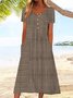 Gestreiftes Sommerkleid mit Kurzärmel für Urlaub&Alltag Noracora