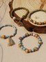 Hemia Stil mehrschichtig Hölzerne Perlen Armband