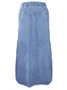 Lässig Unifarben A-Linien Normal Maxikleid Rock