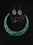 4 Stück/Set Luxuriös Multifarben Strass Verziert Metall Halsband Halskette Set