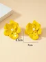 1 Paar Elegant Blume Strass Zucht Ohrringe
