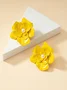 1 Paar Elegant Blume Strass Zucht Ohrringe