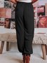 Lässig Unifarben Lang Hose