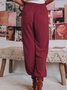 Lässig Unifarben Lang Hose