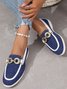 Lässig Unifarben Slip On Flach Flache Schuhe