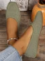 Lässig Unifarben Slip On Flach Flache Schuhe