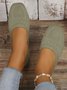 Lässig Unifarben Slip On Flach Flache Schuhe
