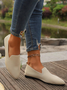 Lässig Unifarben Slip On Flach Flache Schuhe