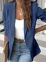 Damen Unifarben Regelmäßig Weit Blazer