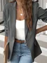 Damen Unifarben Regelmäßig Weit Blazer