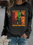 Lässig Rundhals Textbriefe Sweatshirt