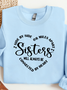Lässig Rundhals Textbriefe Sweatshirt