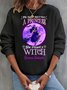 Lässig Rundhals Textbriefe Sweatshirt